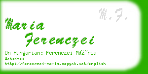 maria ferenczei business card